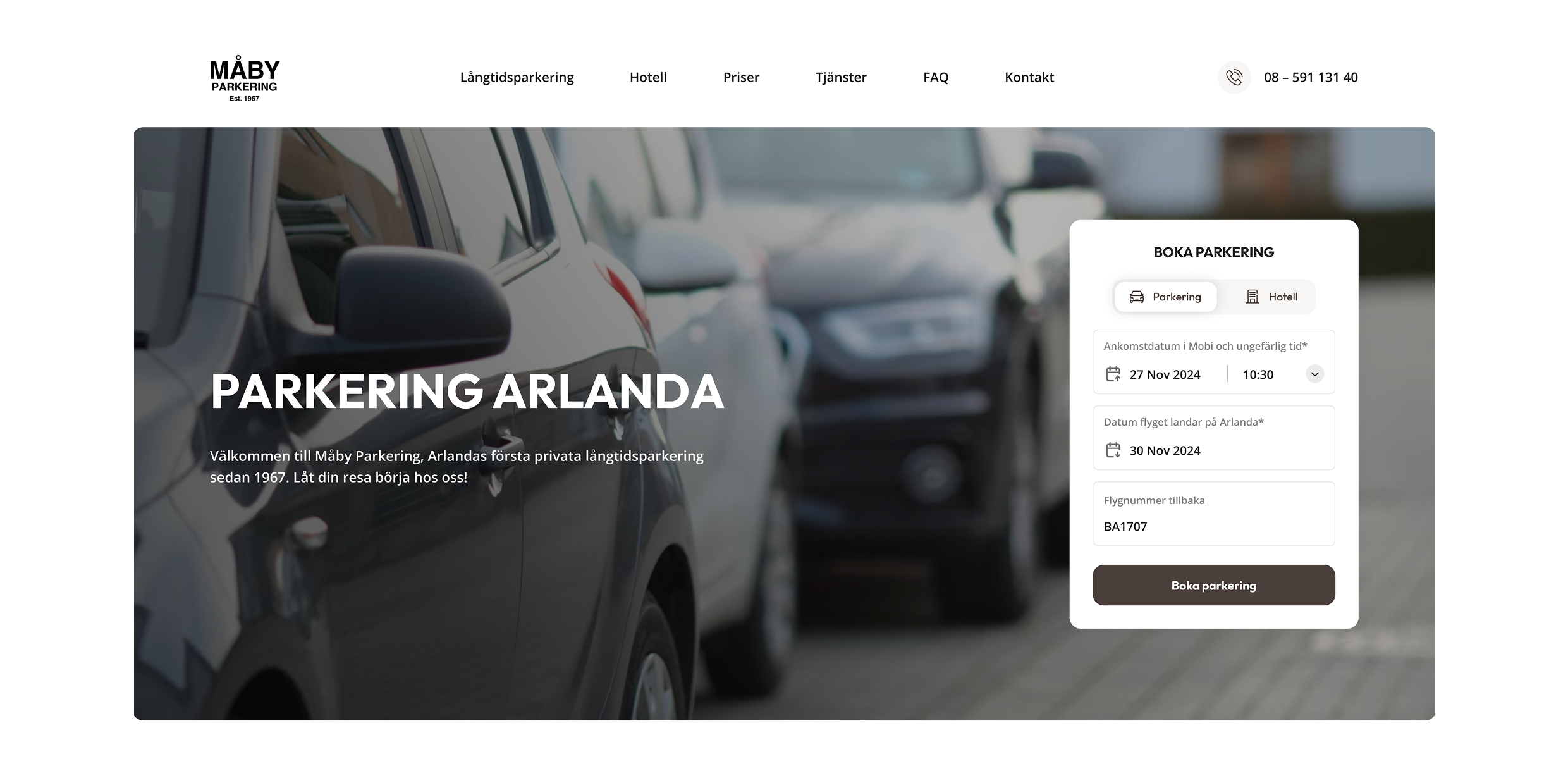 Website for parking and transfer bookings - photo №2